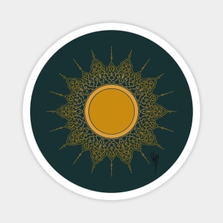 Solar. Gold sun fashion design Magnet
